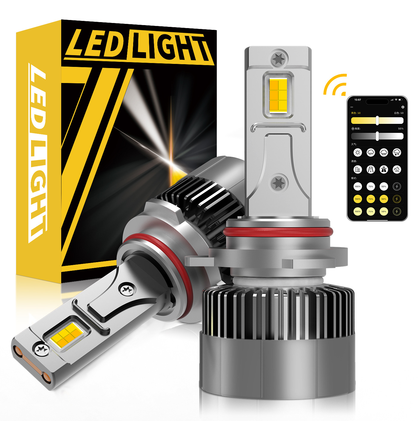 Colour Changing Bulb - 2 ADET CANBUS APP Kontrollü 9012