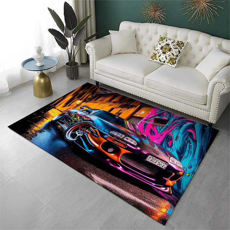 Lighting Mcqueen Bedroom Decor - Yarış arabası T-Toyoto işareti kaymaz alan