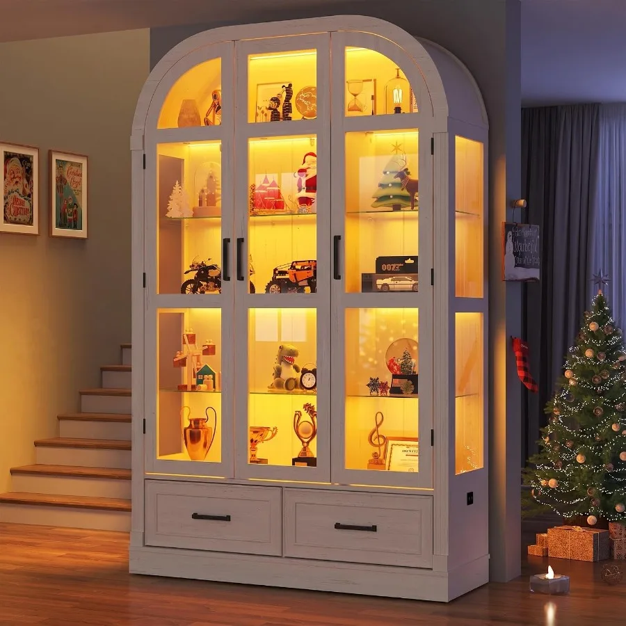 Lighting & Home Decor Studio - 74 inçlik, cam kapılı ve çekmeceli,