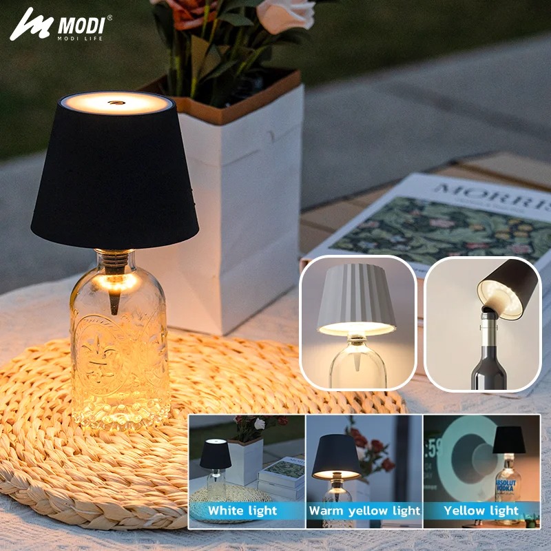 Colour Changing Bulb - Kablosuz Dokunmatik Kontrollü Şişe Masa Lambası,