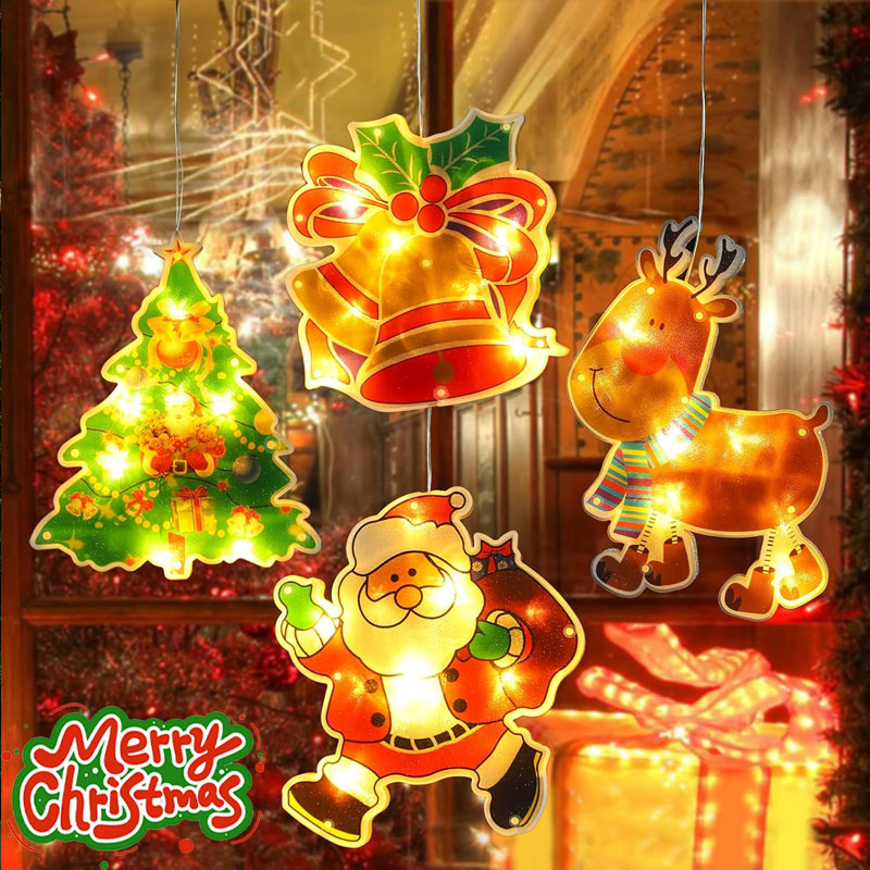 Lighting Decor Store - 1-10 adet Noel Tatili Pencere Süsü,