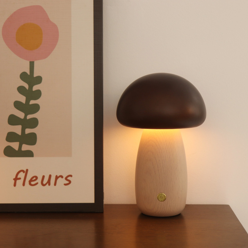 Mushroom Table Lamp - LED Mantar Şeklinde Gece Lambası, Dokunmatik,
