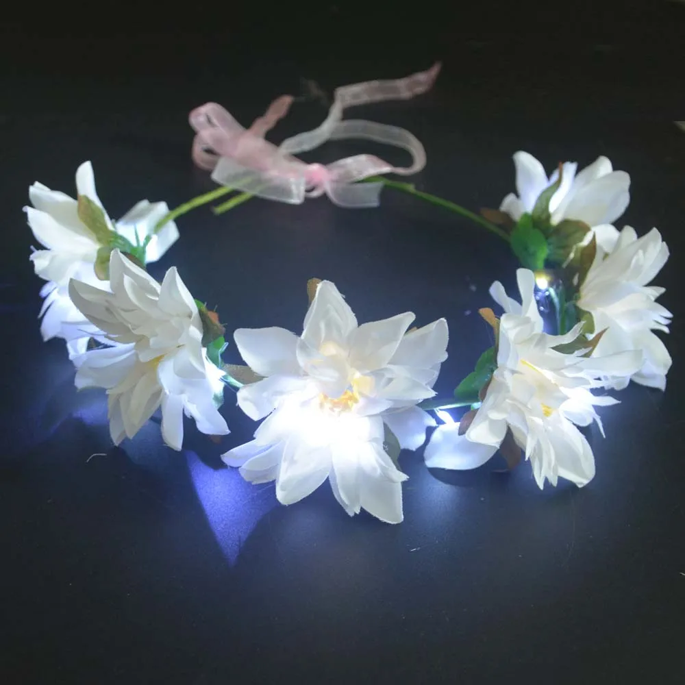 Decor Lighting Hours - Kız Yetişkin Işıklı Çelenk Çiçek Taç