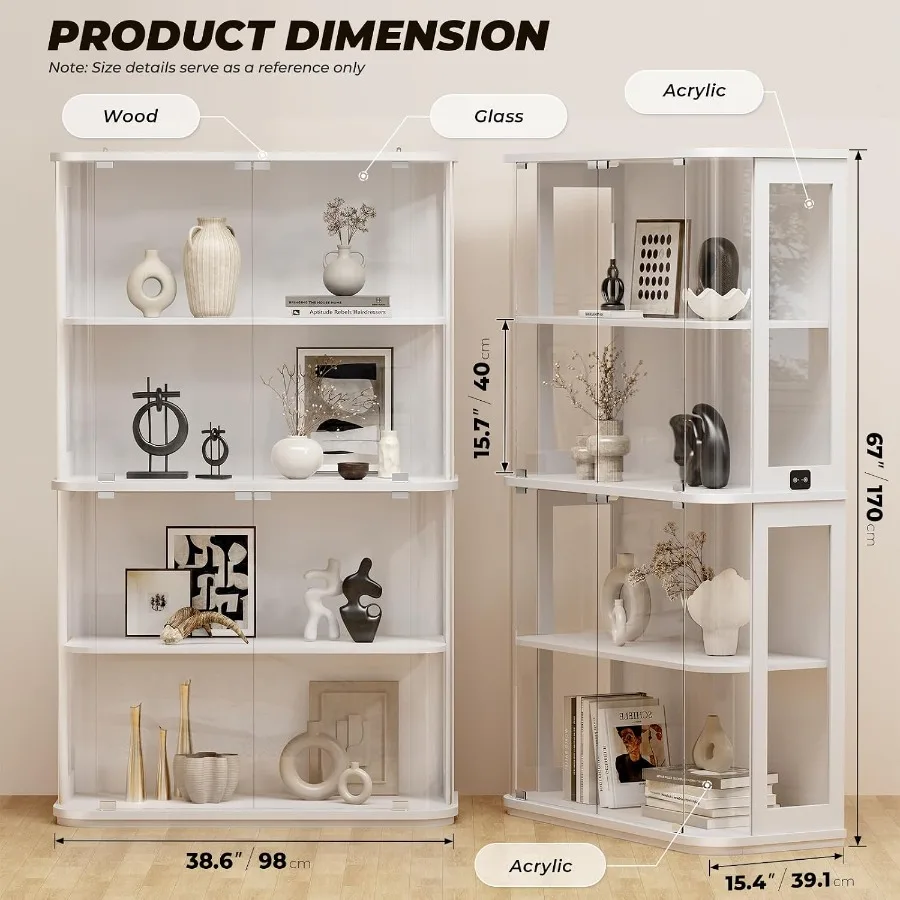Yuvarlak Cam Kapılı ve Işıklı  - Lighting & Home Decor Studio incelemesi ve fiyatı