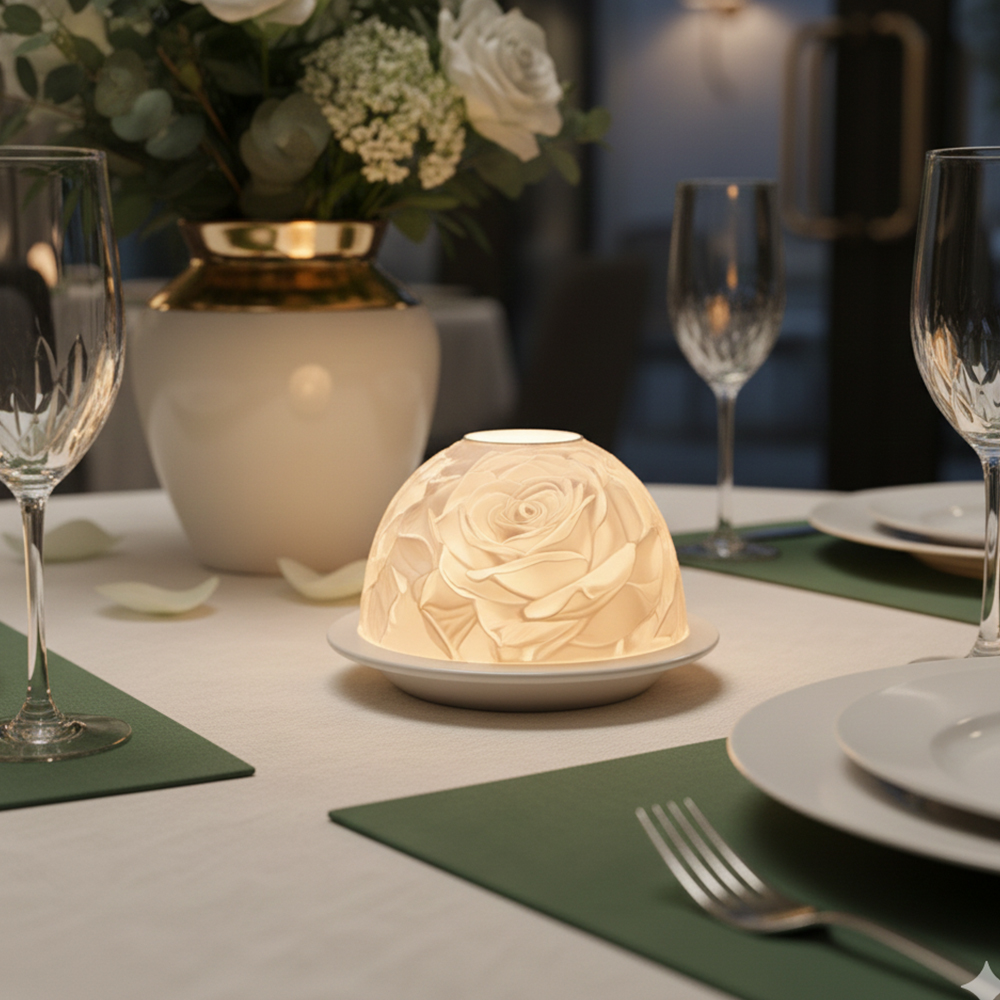 Zarif Gül Porselen Mumluk Sıca - Lighting Decoration For Wedding incelemesi ve fiyatı