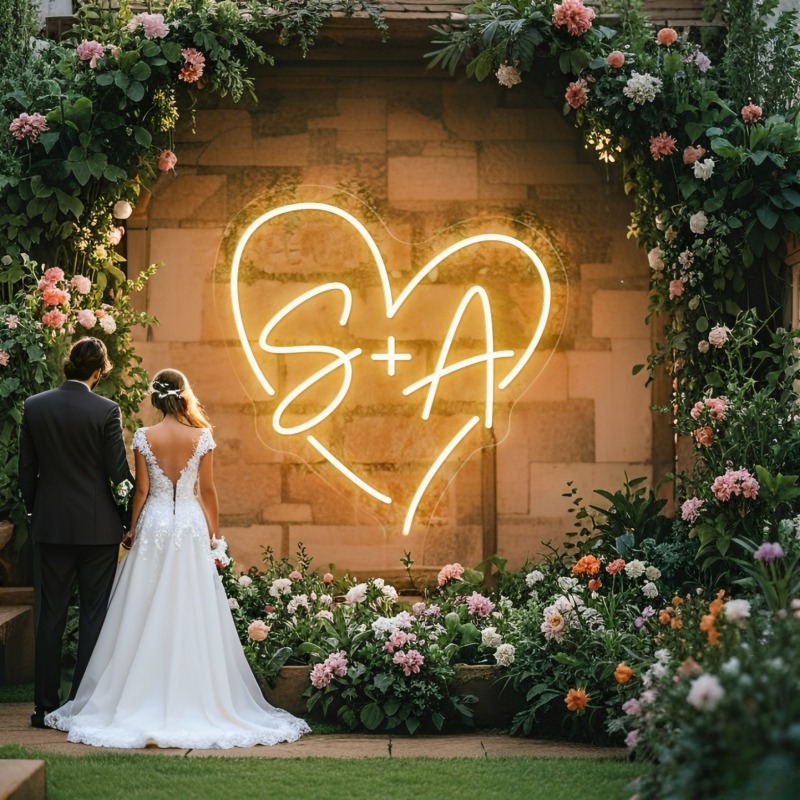 Özel Harfleri Kalp LED Neon Bu - Lighting Decoration For Wedding incelemesi ve fiyatı