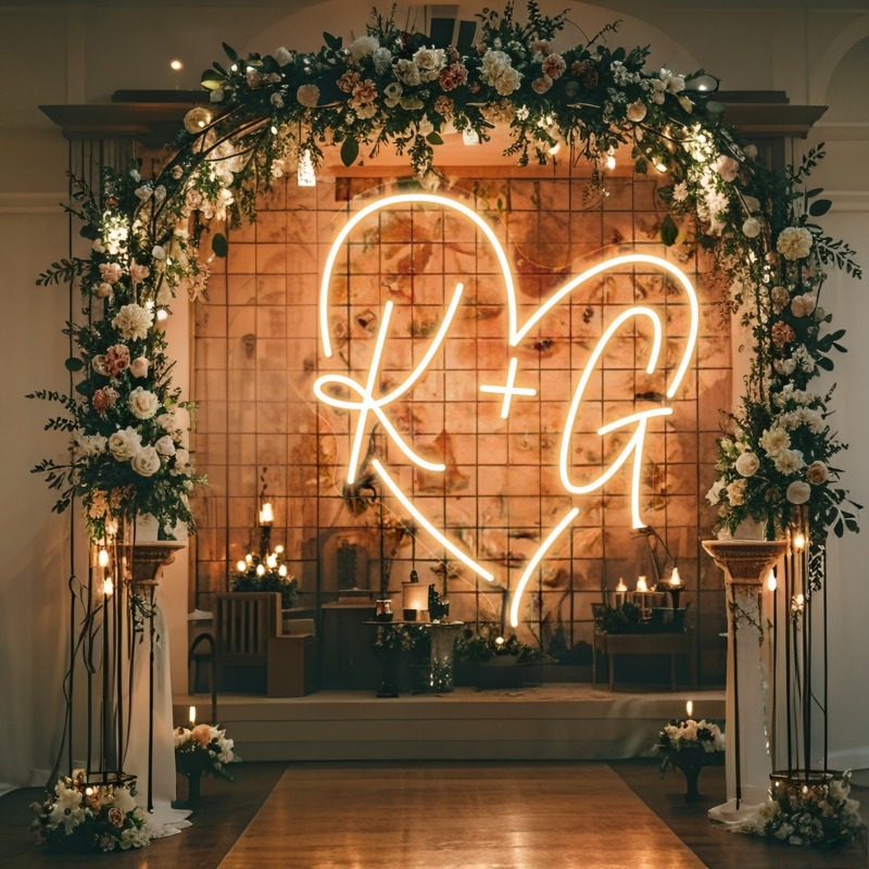 Özel Harfleri Kalp LED Neon Bu - Lighting Decoration For Wedding incelemesi ve fiyatı
