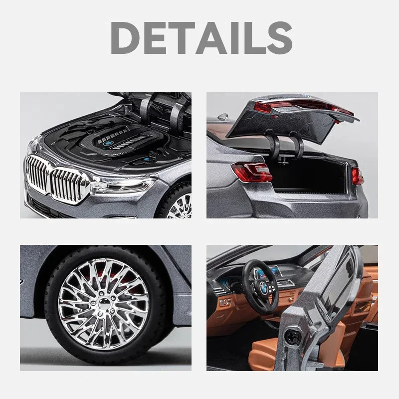 1/24 BMW 760li alaşım Diecast  - Lighting Mcqueen Bedroom Decor incelemesi ve fiyatı