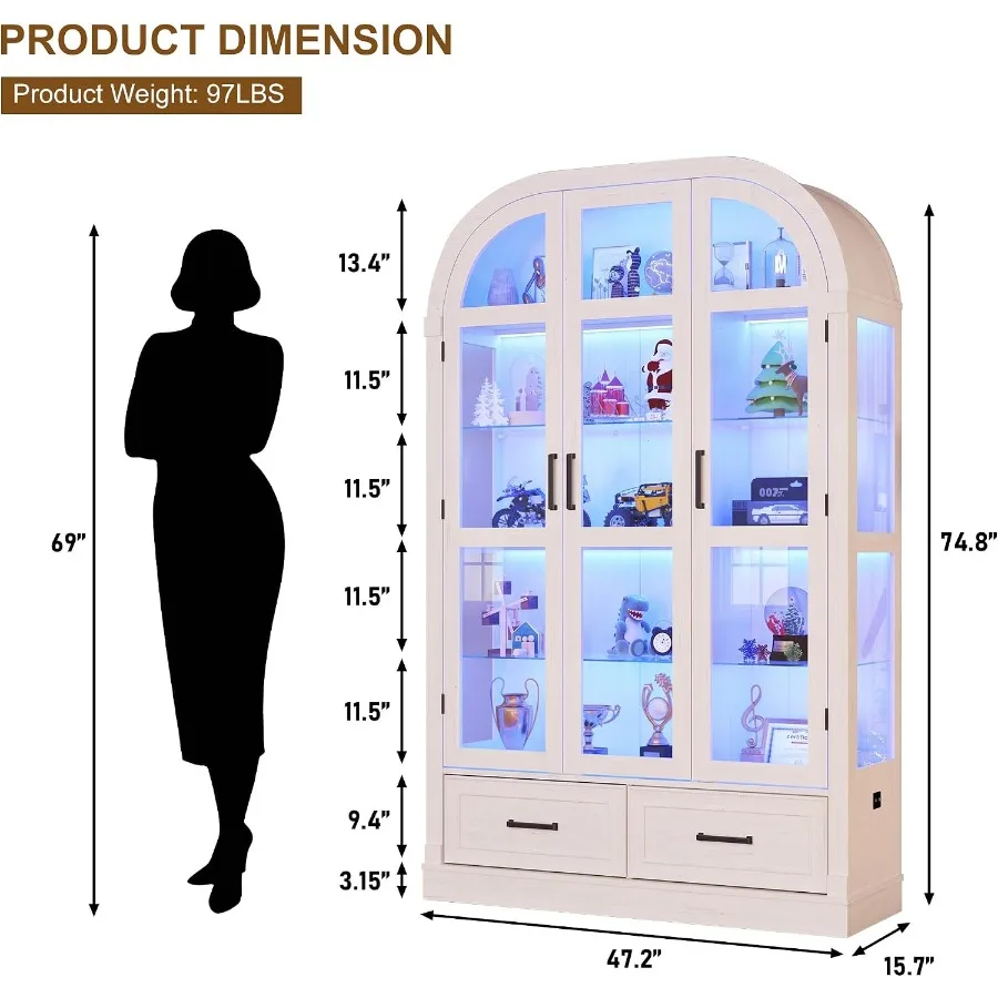 74 inçlik, cam kapılı ve çekme - Lighting & Home Decor Studio incelemesi ve fiyatı