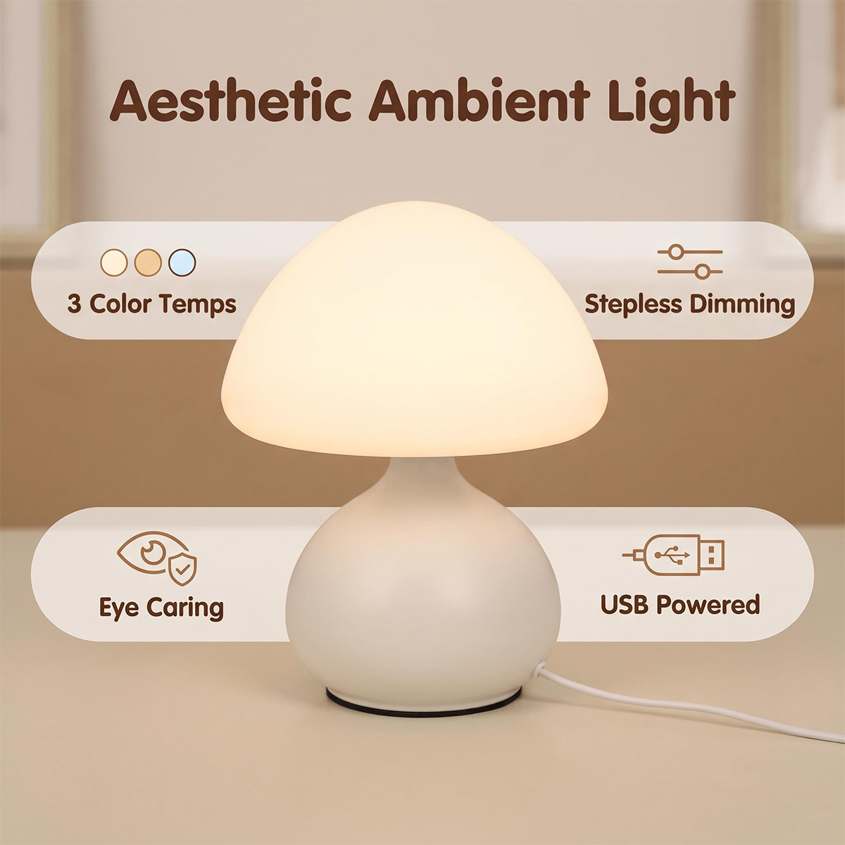 Mini Mantar Başucu Lambası Dok - Mushroom Table Lamp incelemesi ve fiyatı